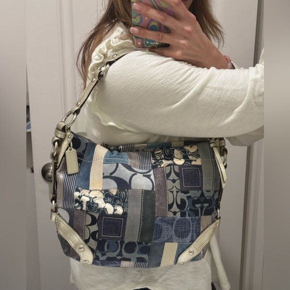 Coach Carly Denim Patchwork Vintage Y2K EUC - Picture 5 of 16